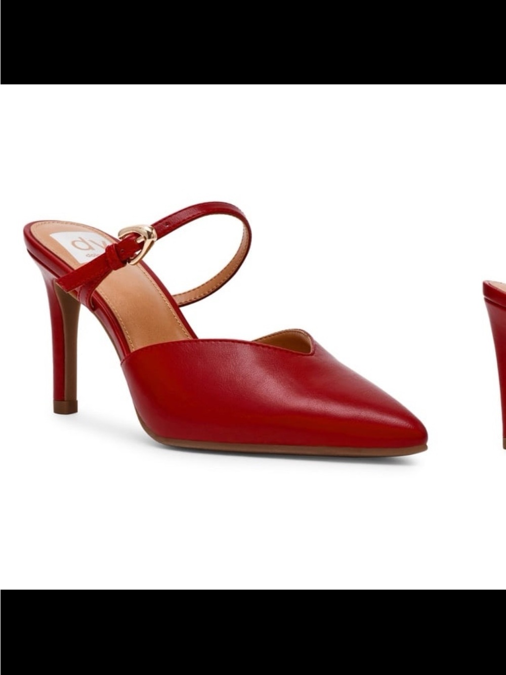 NWT DV dolce vita women’s elleganza pointed toe pump red smooth size 8